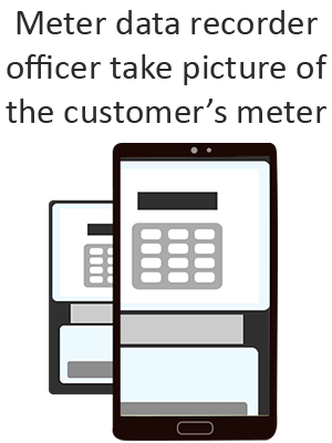 officer toke picture of customer's meter